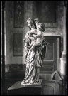 Église des Baux-de-Breteuil (Eure), statue de Vierge à l'enfant.