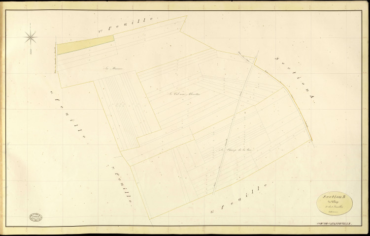 Canappeville. Section B _ du Village _ 2e de 8 Feuilles