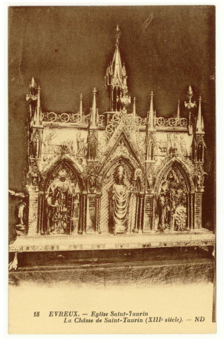 Evreux-Ville. Eglise Saint-Taurin. La Châsse de Saint-Taurin (XIIIe siècle).