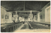 Guéroulde (La). Eglise du XIe siècle (Vue intérieure) - Agrandie au XVe siècle.