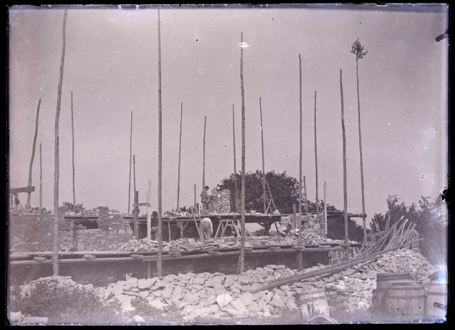 Chantier de construction d'un bâtiment.
