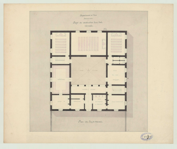 Evreux _"Projet de construction d'une Ecole Normale".