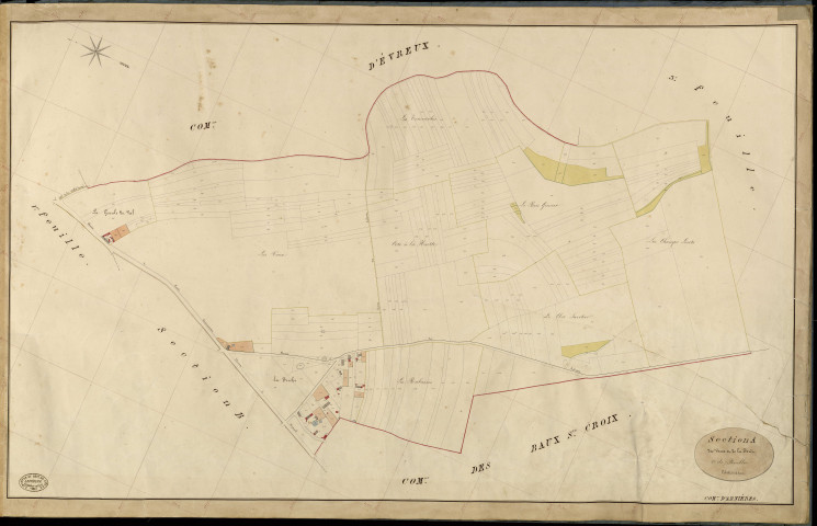 Arnières-sur-Iton. Section A _ des Vaux et de la Forêt _ 2e de 7 Feuilles
