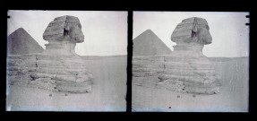Sphinx et pyramides de Gizeh (Égypte).