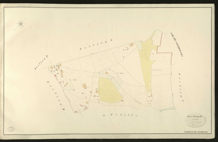 Saint-Pierre-de-Cormeilles. Section D _ du Canton _ 1re de 2 Feuilles