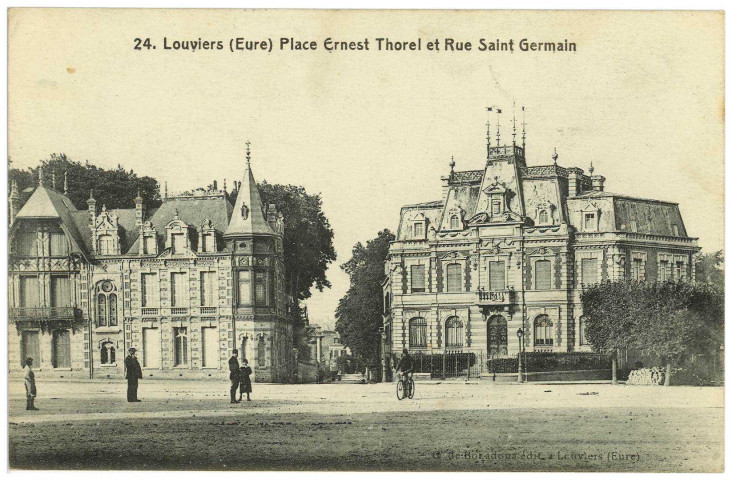 Louviers-Ville. Place Ernest Thorel et Rue Saint Germain.