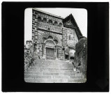 Église Saint-Michel-d'Aiguilhe du Puy-en-Velay (Haute-Loire), façade ouest.