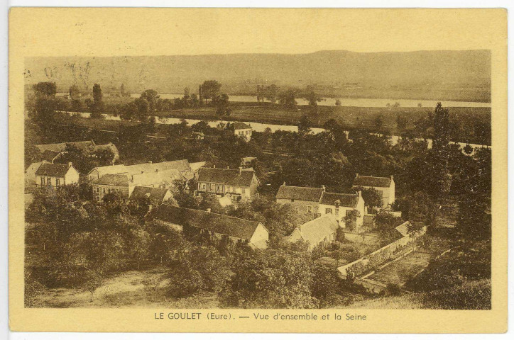 Saint-Pierre-la-Garenne. Le Goulet Vue d'ensemble et de la Seine.