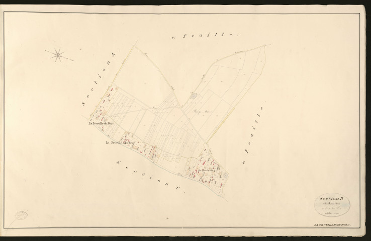 Neuville-du-Bosc (La). Section B _ de la Rouge Mare _ 2e de 3 Feuilles