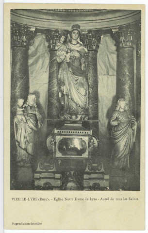 Vieille-Lyre (La). Eglise Notre-Dame de Lyre - Autel de tous les Saints.