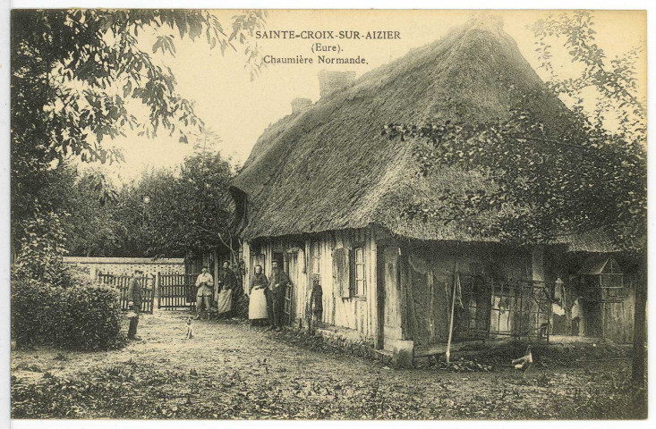 Sainte-Croix-sur-Aizier. Chaumière Normande.
