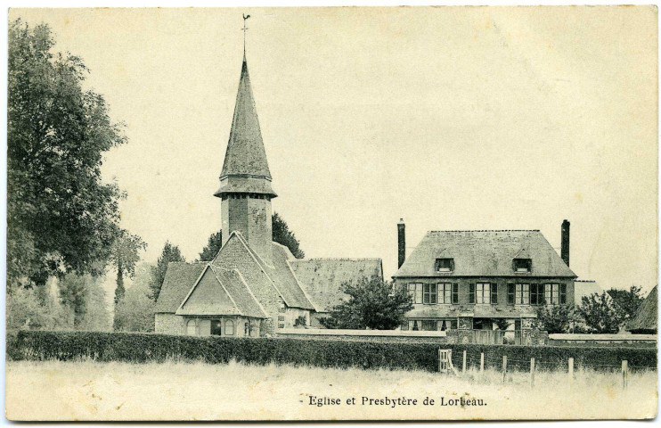 Lorleau. Eglise et Presbytère de Lorleau.