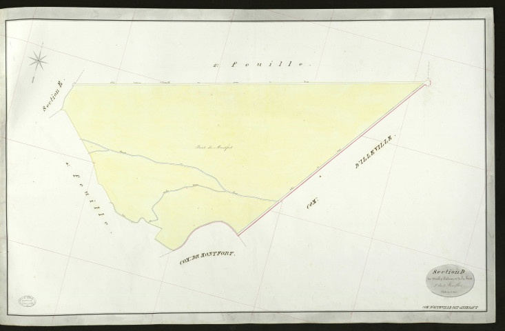 Appeville-dit-Annebaut. Section D _ du Moulin Becquerel et de la Forêt _ 3e de 4 Feuilles