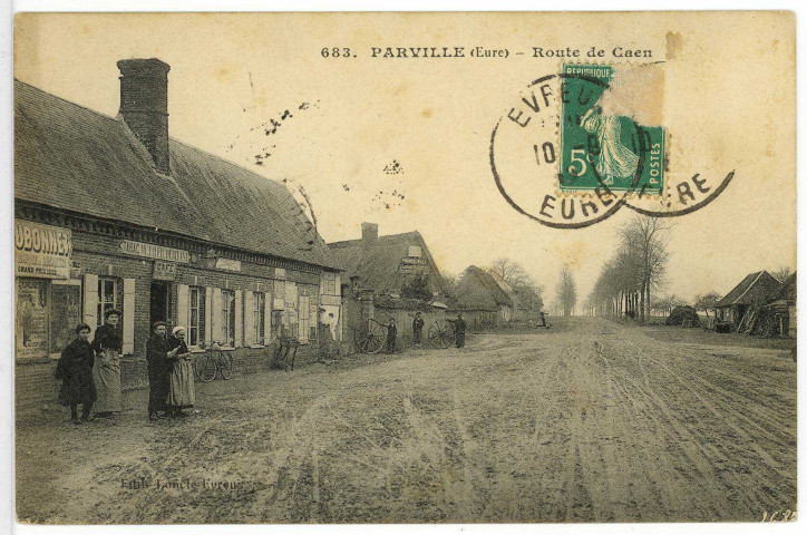 Parville. Route de Caen.