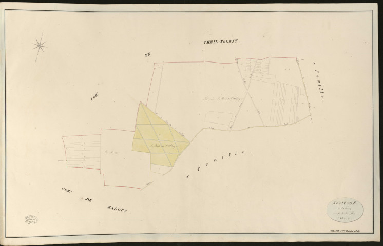 Courbépine. Section E _ du Coudray _ 1re de 3 Feuilles