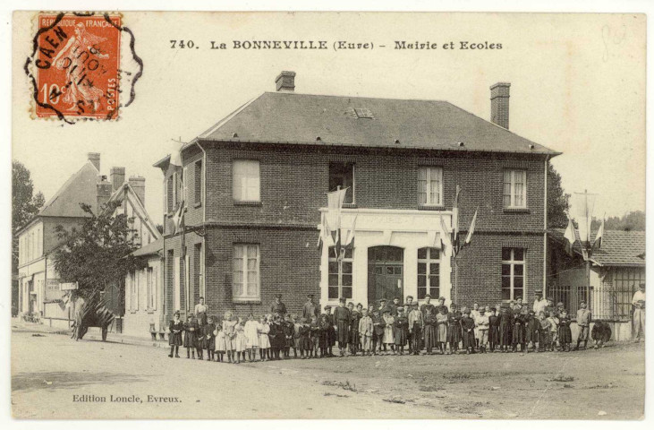 Bonneville-sur-Iton (la). Mairie et Ecole.