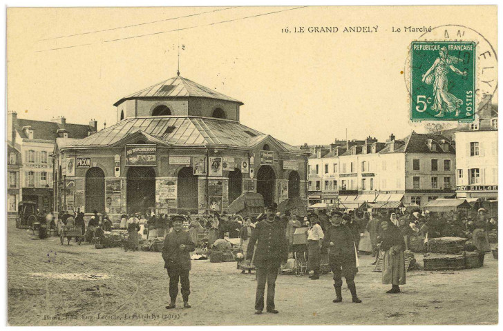 Andelys (Les). Le Grand Andely. - Le Marché.