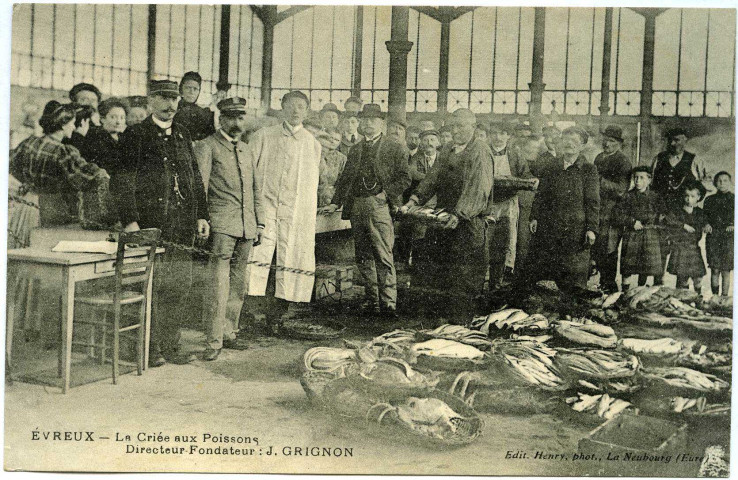 Evreux-Ville. La Criée aux poissons Dr J Grignon.