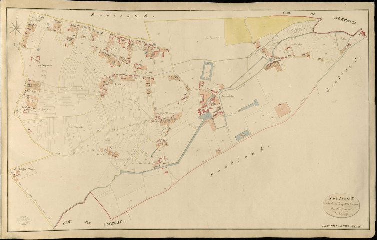Guéroulde (La). Section B _ de la Croix Rouge et du Marteau _ Feuille Unique