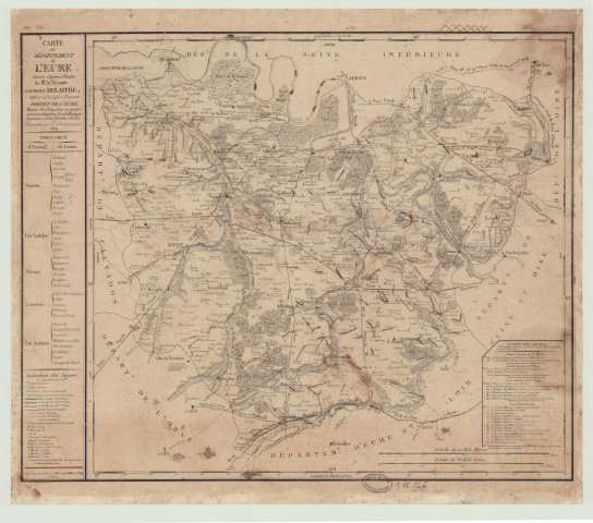 Carte du département de l'Eure ... ordre de Raymond Delaitre