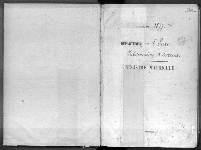 Evreux. Registre (1877)