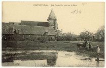 Chavigny. Vue d'ensemble, prise sur la Mare.
