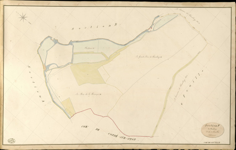 Gouville. Section F _ de Chambray _ 1re de 2 Feuilles