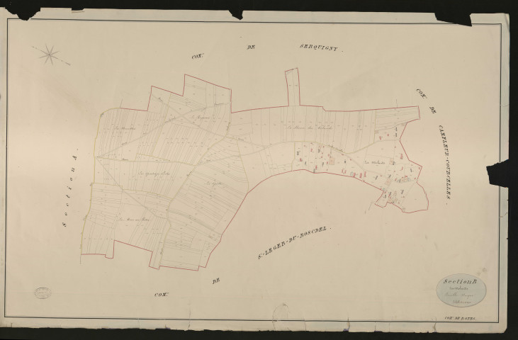 Rôtes. Section B _ des Molands _ Feuille Unique