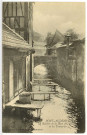 Pont-Audemer. La Rivière de la rue des Carines et les Tanneries.