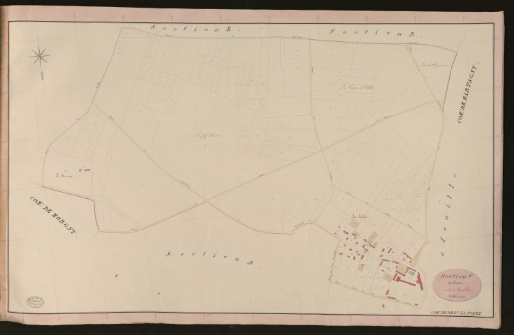 Bézu-la-Forêt. Section C _ des Landes _ 1re de 2 Feuilles