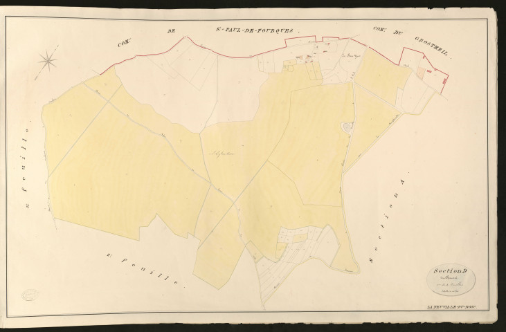 Neuville-du-Bosc (La). Section D _ du Chaussée _ 1 re de 3 Feuilles