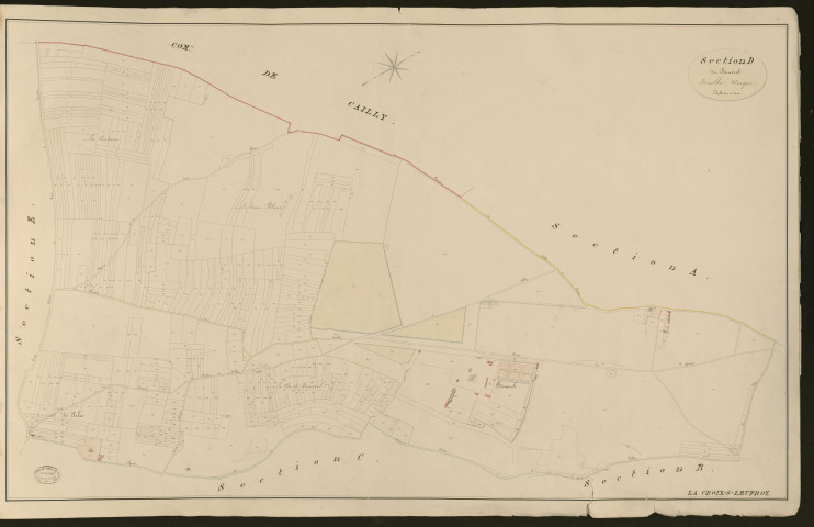 Croix-Saint-Leufroy (La). Section D _ du Bimorel _ Feuille Unique