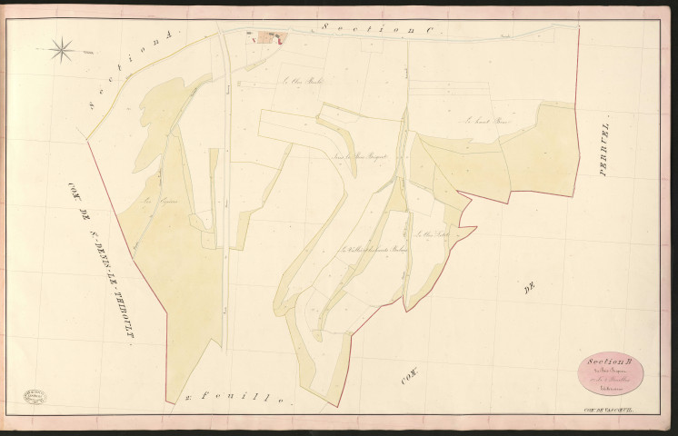 Vascoeuil. Section B _ de bois de briquet _ 1er de 2 Feuilles