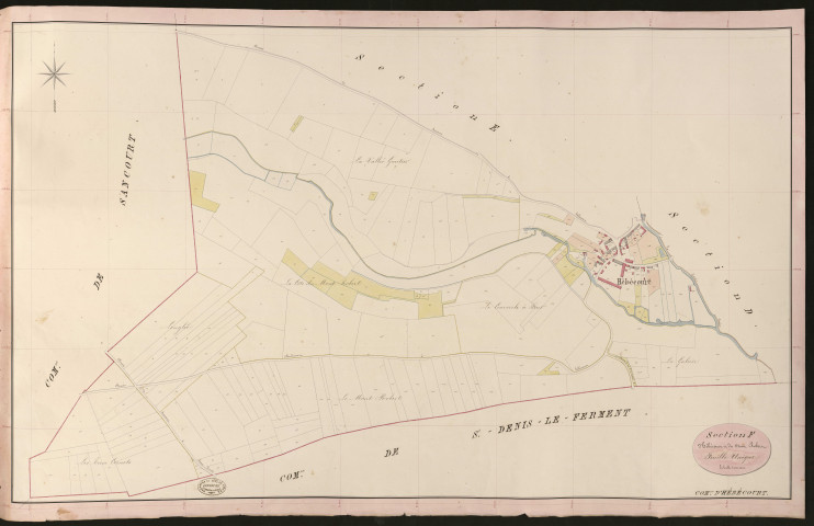 Hébécourt. Section F _ d'Hébécourt et du Mont Robert _ Feuille Unique