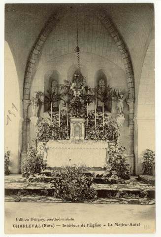 Charleval. Intérieur de l'Eglise-Le Maître-Autel.