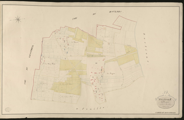 Saint-Denis-de-Bosguérard. Section E _ des Bruyères _ 1re de 2 Feuilles