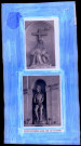 "L'Église Saint-Nicolas de Beaumont-le-Roger" du chanoine Bonnenfant, planche XXXI, pietà et Christ assis sur le calvaire.
