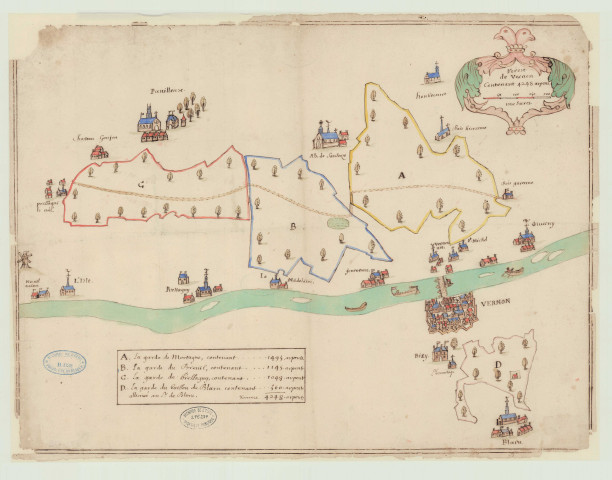 Vernon - "Plan figuré de la forest de Vernon ...". *