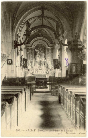 Alizay. Intérieur de l'église.