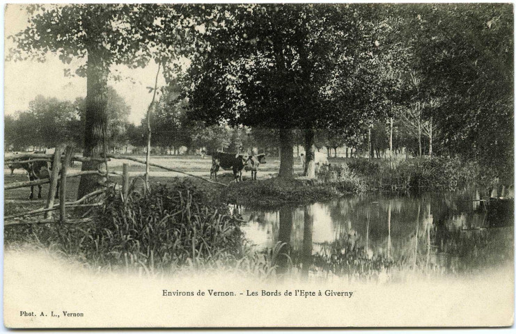 Giverny. Environs de Vernon. - Les Bords de l'Epte à Giverny.