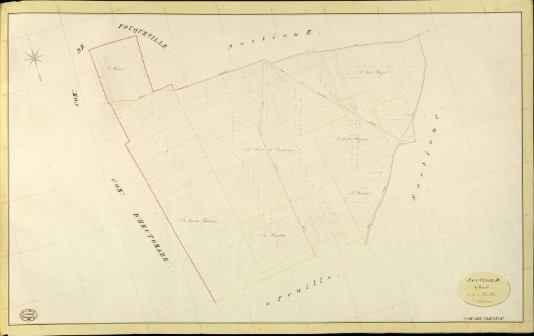 Crestot. Section D _ du Hamel _ 1re de 2 Feuilles