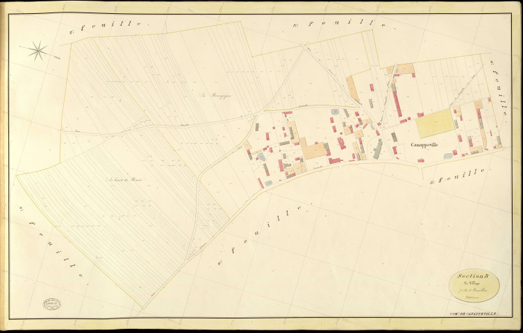 Canappeville. Section B _ du Village _ 7e de 8 Feuilles