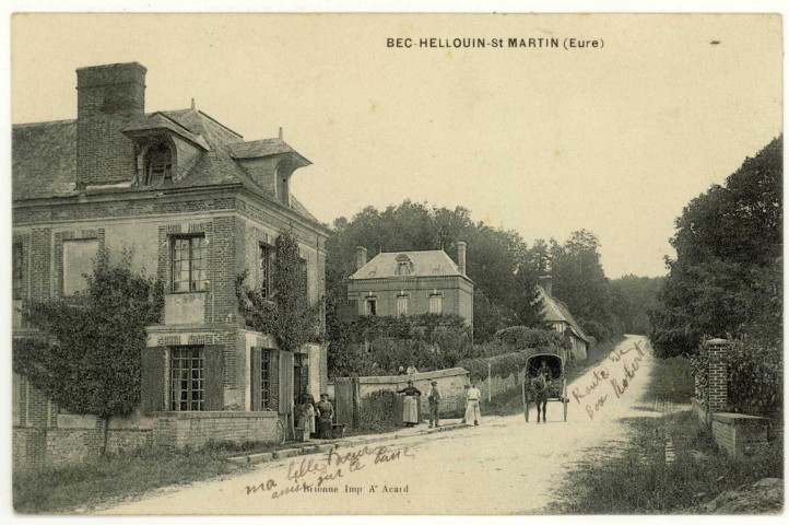 Bec-Hellouin (Le). Route de Bosc Robert.