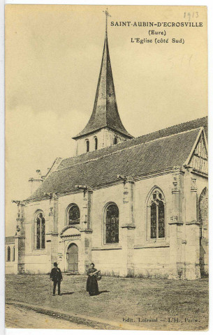 Saint-Aubin-d'Ecrosville. L'Eglise (côté Sud).