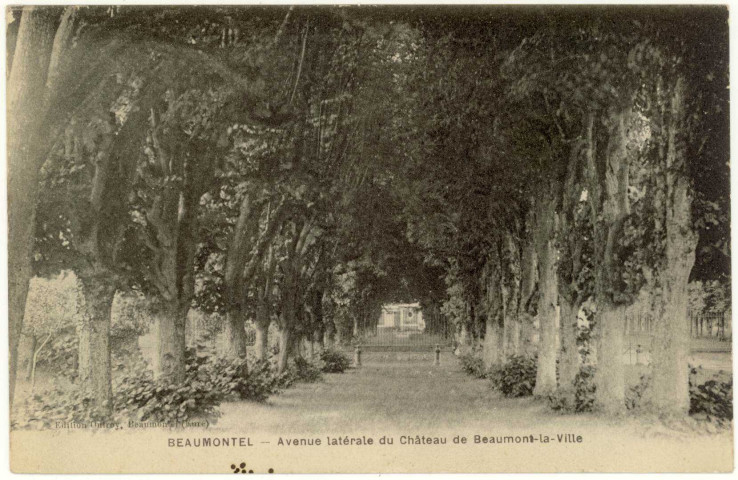 Beaumontel. Avenue latérale du Château de Beaumont-la-Ville.
