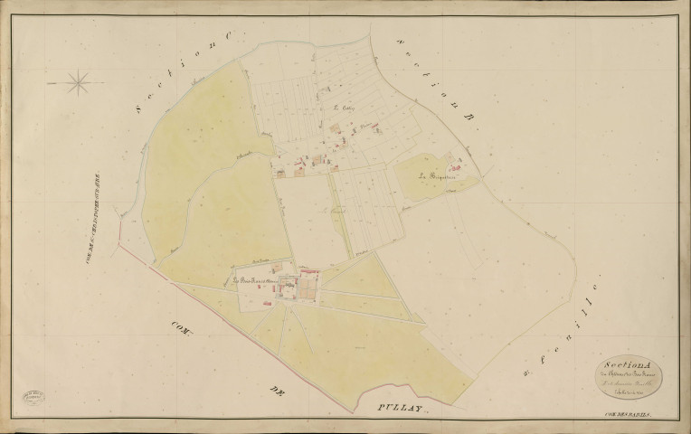 Barils (Les). Section A _ du Château des Bois Francs _ 3e et dernière Feuille