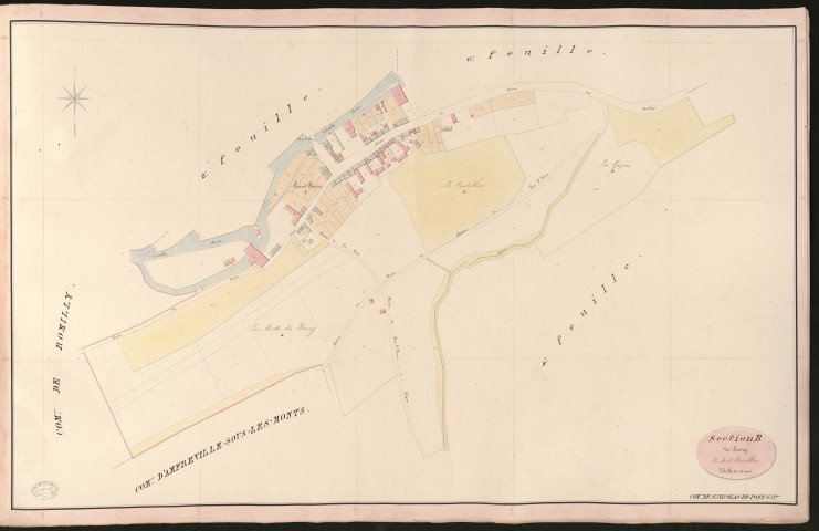 Saint-Nicolas-de-Pont-Saint-Pierre. Section B _ du Bourg _ 3e de 6 Feuilles