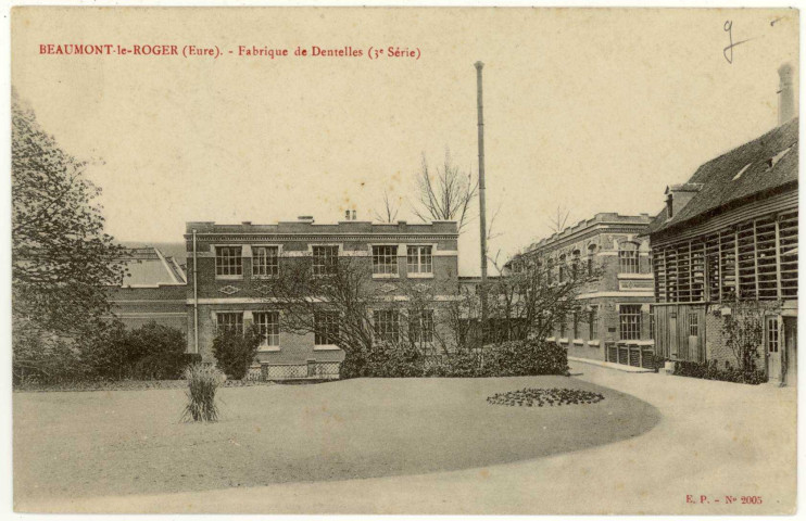 Beaumont-le-Roger. Fabrique de dentelles (1e série).