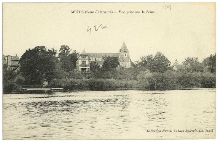 Muids. Vue prise sur la Seine.