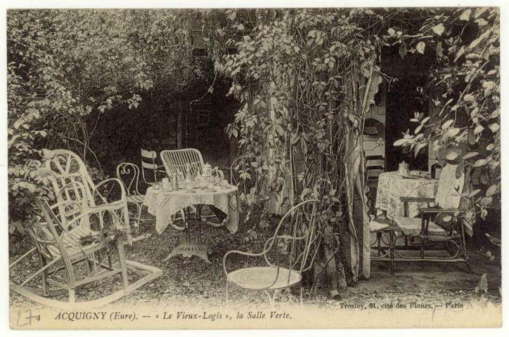 Acquigny. Le Vieux Logis, la salle verte.
